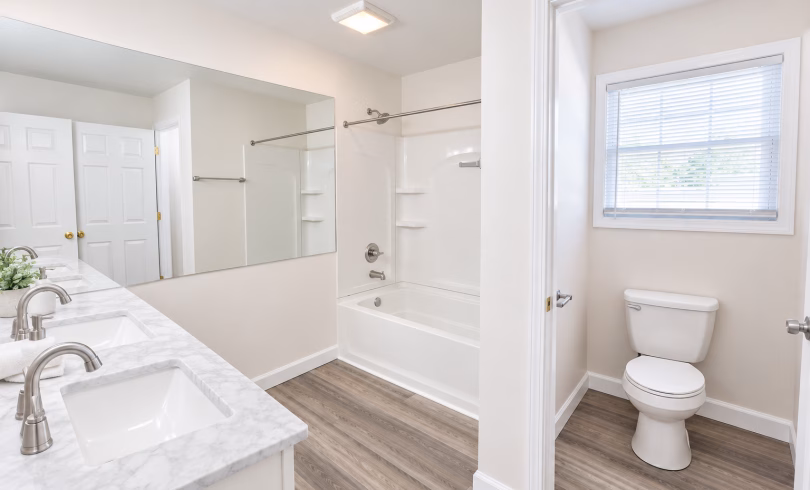 BW Bath -Grey & White Countertop